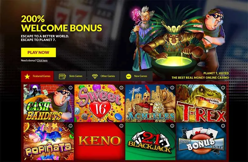 Game Selection at Planet 7 Casino